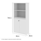 Armário Estante Com Prateleiras Doubler Branco
