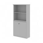 Armário Estante Com Prateleiras Doubler Cinza