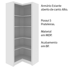 Armário Estante De Canto Alto Para Escritório Home Office Me4