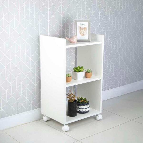 Armário Estante Decorativa Para Quarto Sala Com Rodízio 40cm