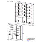 Armário/estante Escritório 3 Portas Multimóveis Mp7001