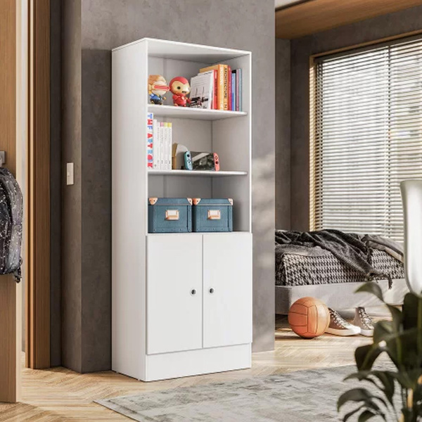 Armário Estante Livreiro Gamer 4095 Qmovi - Branco