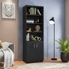 Armário Estante Multiuso Office Livreiro Com 6 Portas 181,5cm