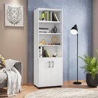 Armário Estante Multiuso Office Livreiro Com 6 Portas 181,5cm