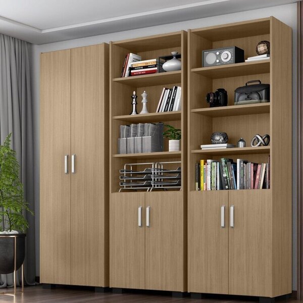 Armário Estante Multiuso Office Livreiro Com 6 Portas 181,5cm