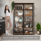 Armário Estante Multiuso Organizador 10 Prateleiras 118cm Rus