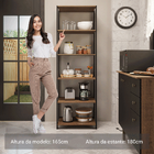Armário Estante Multiuso Organizador 5 Prateleiras 59cm Rusti