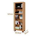 Armário Estante Multiuso Para Livros Dubai 4 Prateleiras Arte