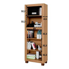 Armário Estante Multiuso Para Livros Dubai 4 Prateleiras Arte