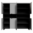 Armário Estante Para Escritório Com 8 Portas De Abrir E 2 Nic