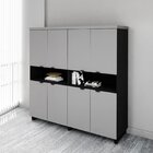 Armário Estante Para Escritório Com 8 Portas De Abrir E 2 Nic