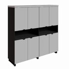 Armário Estante Para Escritório Com 8 Portas De Abrir E 2 Nic