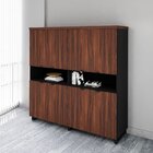 Armário Estante Para Escritório Com 8 Portas De Abrir E 2 Nic