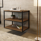 Armário Estilo Industrial Com 3 Prateleira Em Mdf 12mm - Imbu