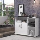 Armário Fruteira Cozinha Chão Madeira Porta Bebedouro Preto