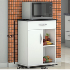 Armário Fruteira Porta Microondas Multiuso Chão Cozinha