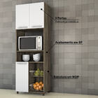 Armário Fruteira Top Line 3 Portas 2 Nichos - Chocolate/branco