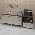 Armário Gabinete Balcão Para Pia 138 Cm Carina Balcão Multius