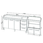 Armário Gabinete Balcão Para Pia 138 Cm Carina Balcão Multius