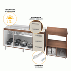 Armário Gabinete Balcão Para Pia 138 Cm Carina Balcão Multius