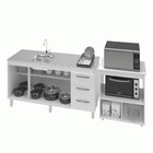 Armário Gabinete Balcão Para Pia 138 Cm Carina Balcão Multius