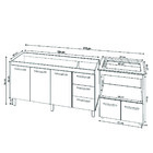 Armário Gabinete Balcão Para Pia 138 Cm Carina Balcão Para Co