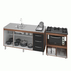 Armário Gabinete Balcão Para Pia 138 Cm Carina Balcão Para Co