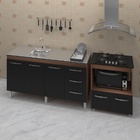 Armário Gabinete Balcão Para Pia 138 Cm Carina Com Balcão Par