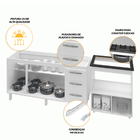 Armário Gabinete Balcão Para Pia 138 Cm Carina Com Balcão Par