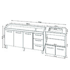 Armário Gabinete Balcão Para Pia 138 Cm Carina Com Balcão Par