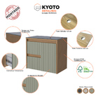 Armário Gabinete Banheiro Madeira Suspenso Kyoto Jequitibá C/