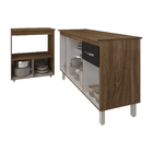 Armário Gabinete Camila 138 Cm Com Tampo Tampão E Balcão Aman