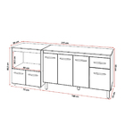 Armário Gabinete Camila 138 Cm Com Tampo Tampão E Balcão Aman