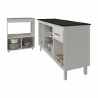 Armário Gabinete Camila 138 Cm Com Tampo Tampão E Balcão Aman