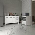 Armário Gabinete Camila 138 Cm Com Tampo Tampão E Balcão Aman