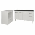 Armário Gabinete Camila 138 Cm Com Tampo Tampão E Balcão Aman