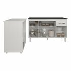 Armário Gabinete Camila 138 Cm Com Tampo Tampão E Balcão Aman