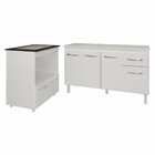 Armário Gabinete Camila 138 Cm Com Tampo Tampão E Balcão Evel