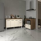 Armário Gabinete Camila 138 Cm Com Tampo Tampão E Balcão Evel