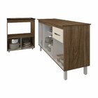 Armário Gabinete Camila 138 Cm Com Tampo Tampão E Balcão Evel