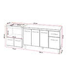 Armário Gabinete Camila 138 Cm Com Tampo Tampão E Balcão Evel