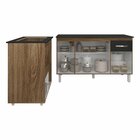 Armário Gabinete Camila 138 Cm Com Tampo Tampão E Balcão Evel