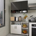 Armário Gabinete Chão Fruteira Suporte De Microondas E Forno