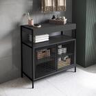 Armário Gabinete De Banheiro 80cm  Estilo Industrial Com 2 Po