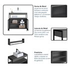 Armário Gabinete De Banheiro 80cm Estilo Industrial Com 2 Por