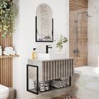 Armário Gabinete Frisê 60cm Para Banheiro Com Cuba E Espelho