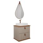 Armário Gabinete Milano 60cm Para Banheiro Com Cuba E Espelho