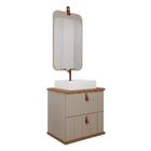 Armário Gabinete Milano 60cm Para Banheiro Com Cuba E Espelho