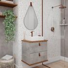 Armário Gabinete Milano 60cm Para Banheiro Com Cuba E Espelho