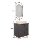 Armário Gabinete Milano 80cm Para Banheiro Com Cuba E Espelho